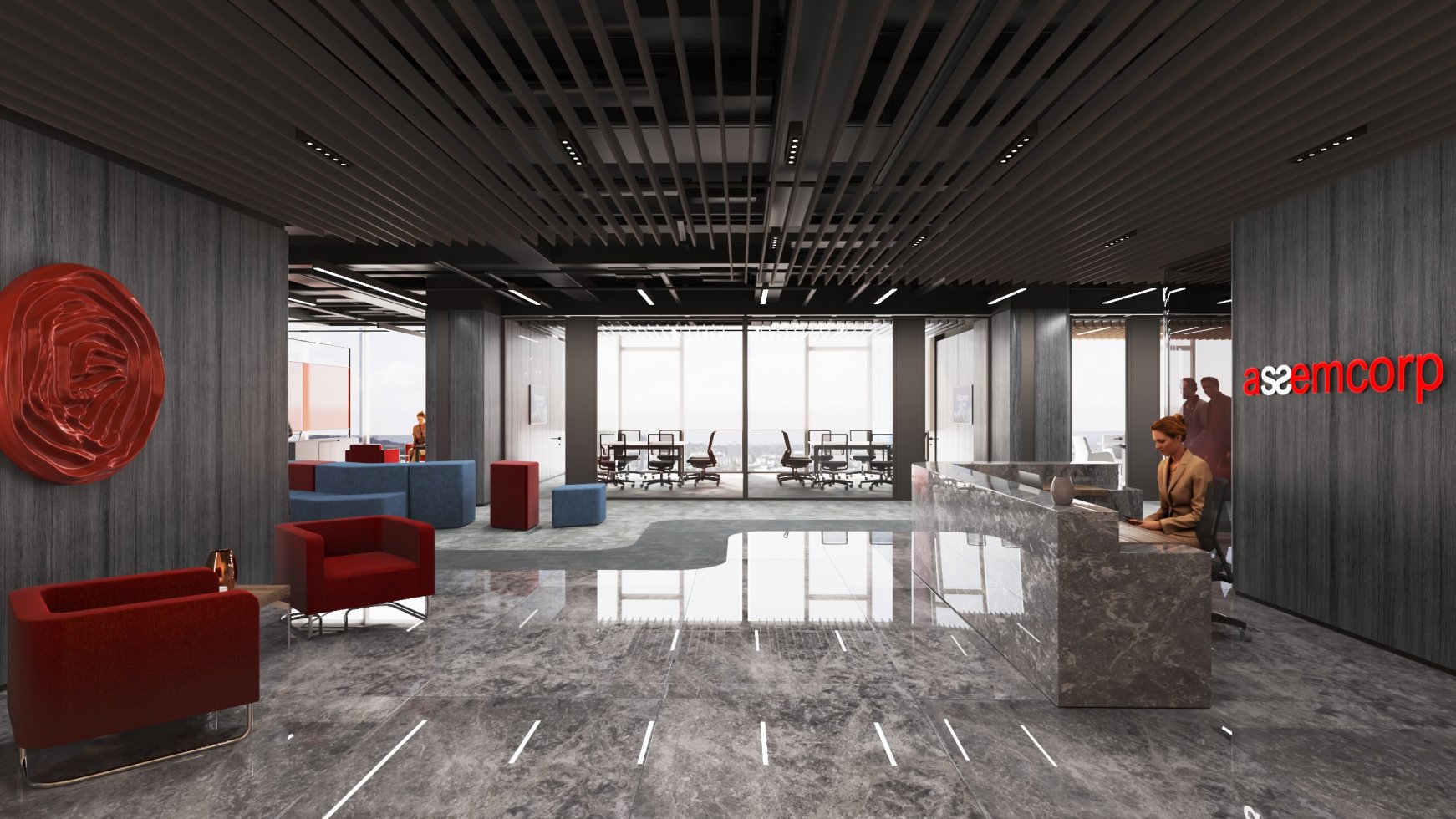 Assemcorp Ankara Ofis İç Mekan Tasarımı